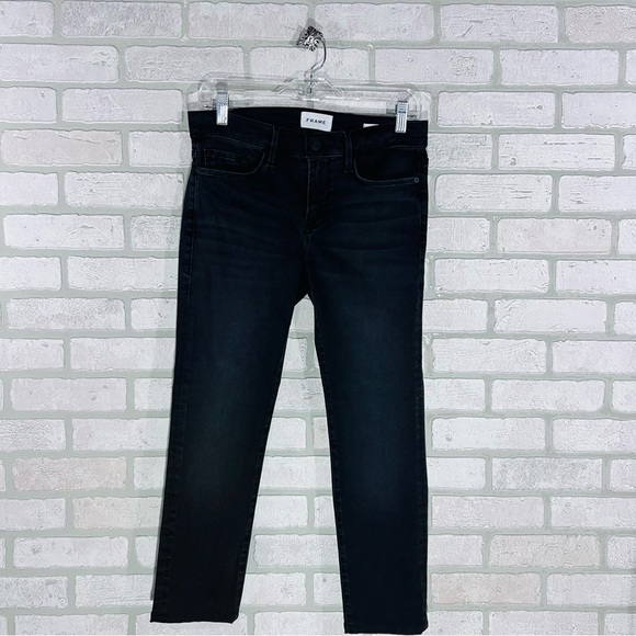 Frame Denim Le Garçon Straight Leg Cropped Jeans in Kerry Wash Size 25 - Picture 4 of 9